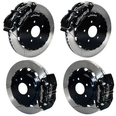 03-09 NISSAN 350Z FULL DISC BRAKE KIT,14/13″ ROTORS,BLACK CALIPERS