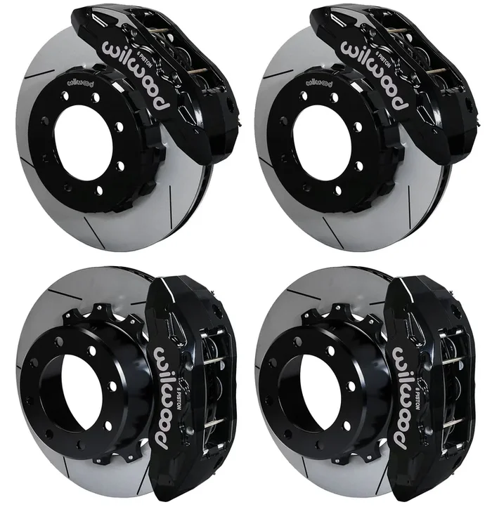 05-12 FORD F-250,F-350 4WD FULL DISC BRAKE KIT,LINES,6 PISTON,16″/15″ ROTORS,BLK