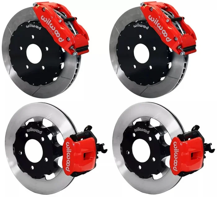 06-12 CIVIC FULL DISC BRAKE KIT,13/12″ ROTORS,RED CALIPERS