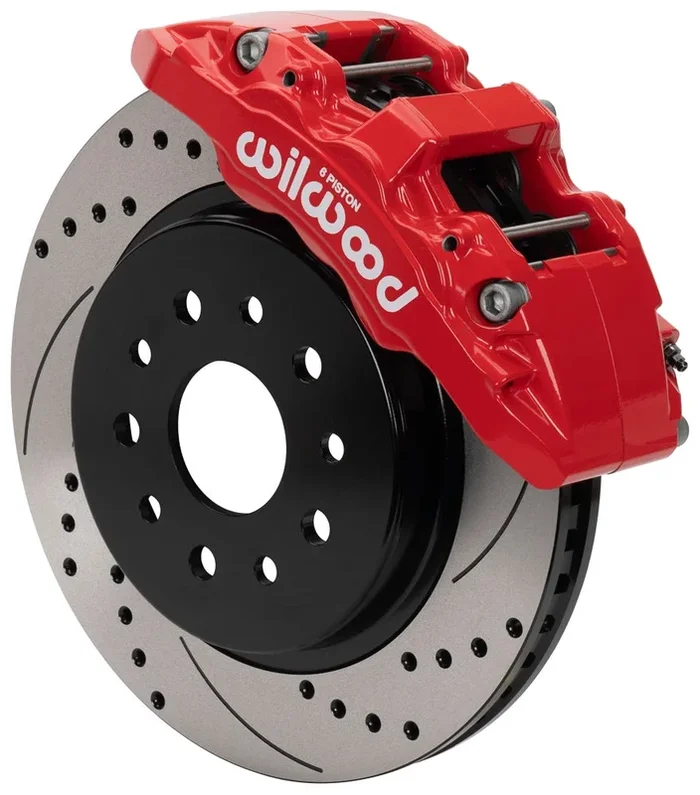 07-18 JEEP JK WRANGLER,FRONT,AERO 6 PISTON,13.38″ DRILLED ROTORS,RED CALIPERS