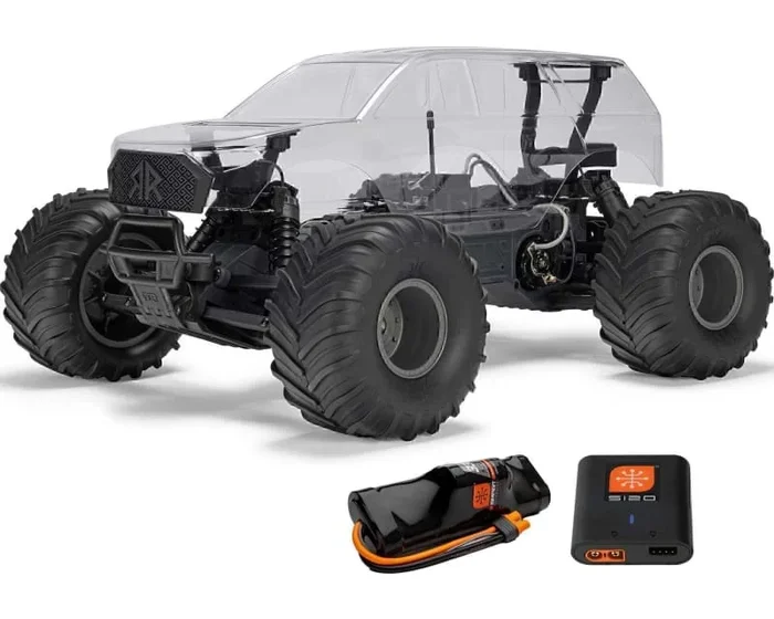 1/10 GORGON 2WD RTA Kit Brushed Monster Truck Battery & Charger