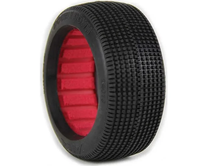1/8 Buggy Double Down Med LW Tire w/Red Insert 2