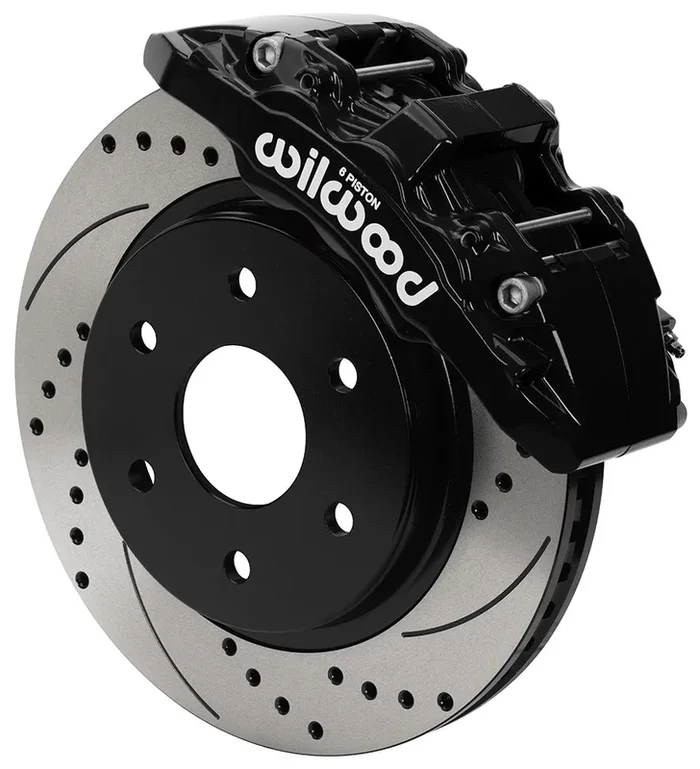 17-20 FORD F-150 RAPTOR,FRONT,AERO 6 PISTON,13.38″ DRILLED ROTORS,BLACK CALIPERS