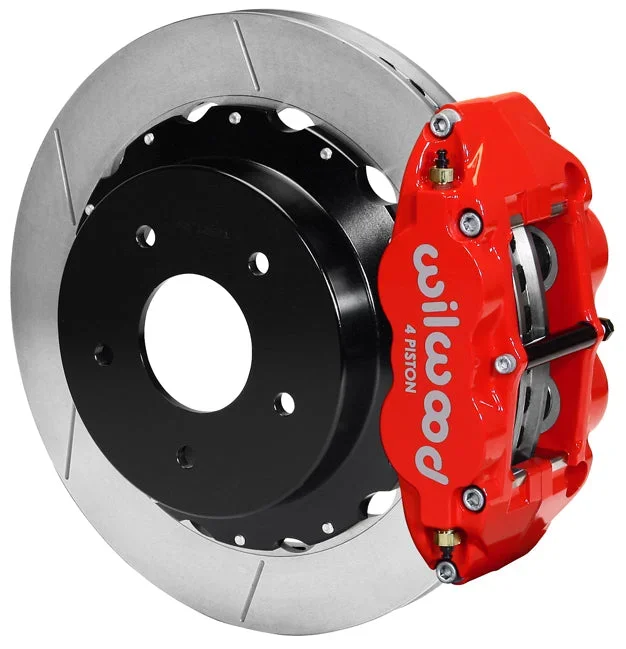 1965-1982 CORVETTE C2,C3 DISC BRAKE KIT,REAR,14″ ROTORS,4 PISTON CALIPERS,RED