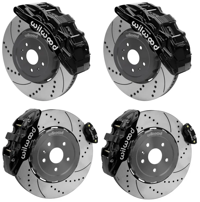 20-23 CORVETTE FULL DISC BRAKE KIT,15″ DRILLED ROTORS,BLACK CALIPERS
