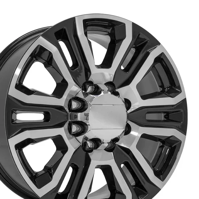 20″ Replica Wheel fits GMC Sierra 2500 3500 HD Denali – CV70B Black Machined 20×8.5