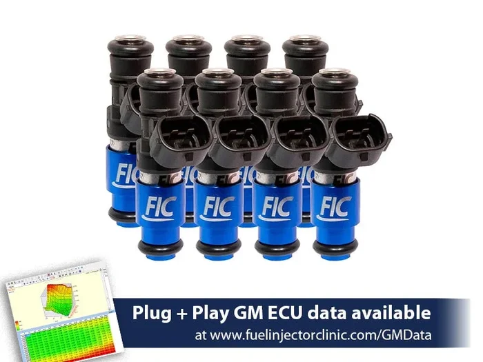 2150cc (240 lbs/hr at OE 58 PSI fuel pressure) FIC Fuel Injector Clinic Injector Set for 4.8/5.3/6.0 Truck Motors (’07-’13) (High-Z)