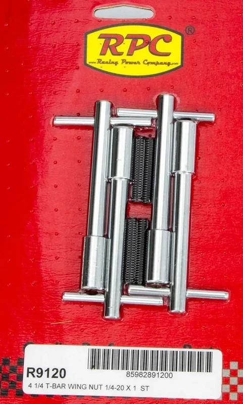 4-1/4in Chrome Wing Nuts 1 1/4in-20 4pk