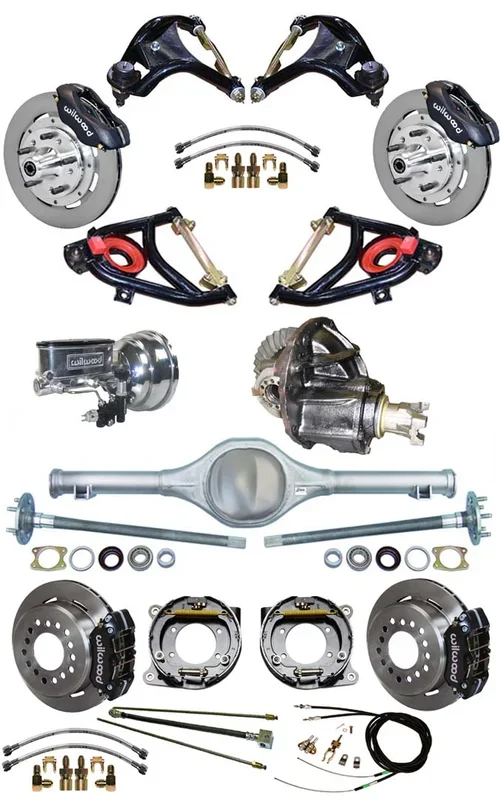 55-57 FULL SUSPENSION,11.75/11″ BRAKES,REAR KIT,BLACK