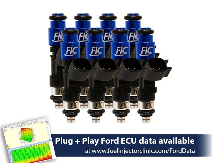 775cc (74 lbs/hr at 43.5 PSI fuel pressure) FIC Fuel Injector Clinic Injector Set for Ford F150 (2004-2016) Ford Lightning (1999-2004) Injector Sets