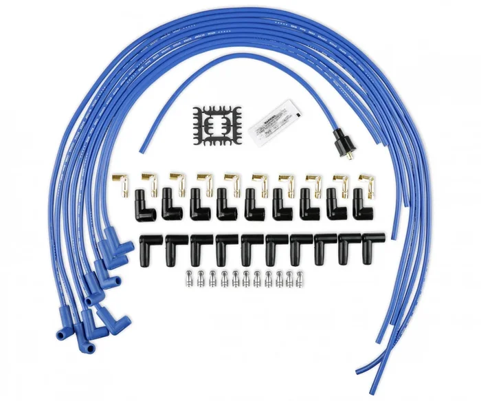 ACCEL Spark Plug Wire Set – Super Stock Copper Core 8mm – 90 Deg. Boots – Blue