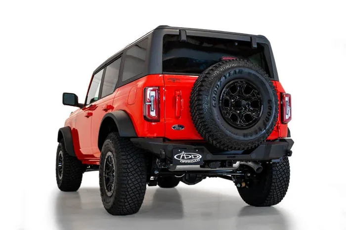 Addictive Desert Designs 2021+ Ford Bronco Rock Fighter Rear Bumper – Hammer Black