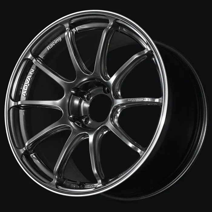 Advan RSIII 19X8.5 +35 5-120 Racing Hyper Black & Ring Wheel