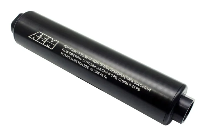 AEM Universal High Flow -10 AN Inline Black Fuel Filter1.3 lb