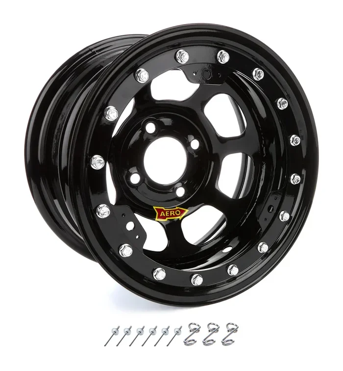 Aero Race Wheels 13×7 2in. 4.25 Black Beadlock