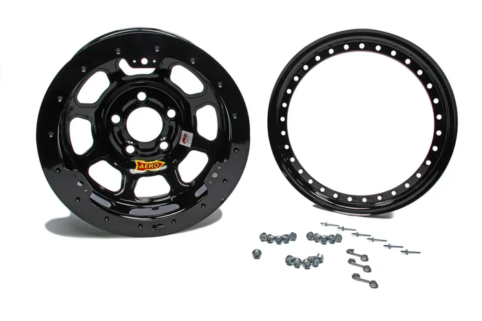 Aero Race Wheels 15×10 5in 5.00 Black Beadlock