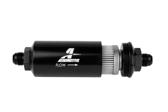 Aeromotive In-Line Filter – (AN -08 Male) 100 Micron Stainless Steel Element0.7 lb