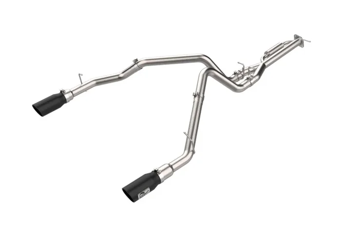 aFe 21-24 Ford F-150 Vulcan Series 3 IN to 3-1/2 IN Stainless Steel Cat-Back Exhaust System – Black