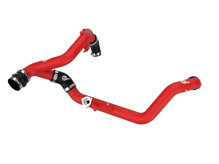 aFe Bladerunner 2-1/4 IN Aluminum Hot Charge Pipe Black 20-23 Ford Explorer/Explorer ST – Red