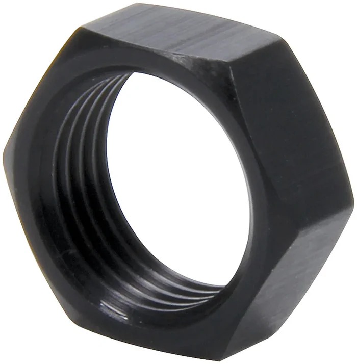 Allstar Performance 5/8-18 LH Alum Jam Nuts Thin OD Black 4pk