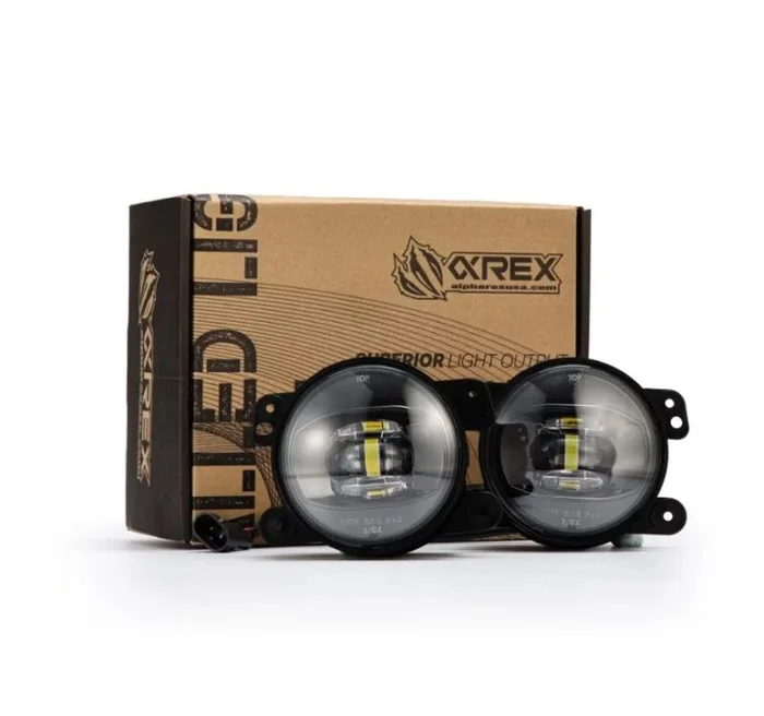 AlphaRex Universal Chrysler/Dodge/Hummer/Jeep DoubleTap Dual Color LED Proj Fog Lights – White/Amber