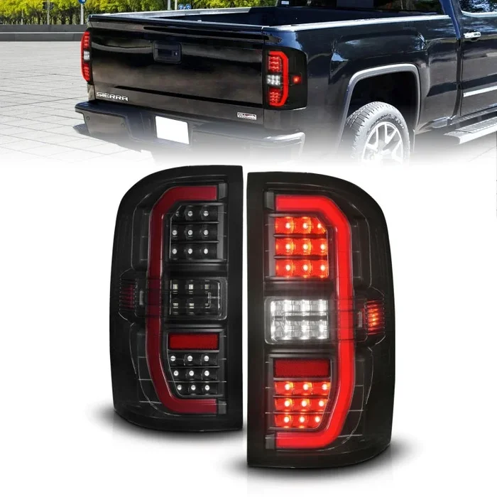 ANZO 14-18 GMC Sierra 1500 Full LED Taillights Black Housing Smoke Lens (w/C Light Bars)8.6 lb