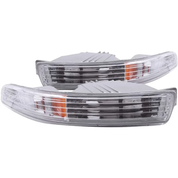 ANZO 1994-1997 Acura Integra Euro Parking Lights Chrome w/ Amber Reflector1.8 lb