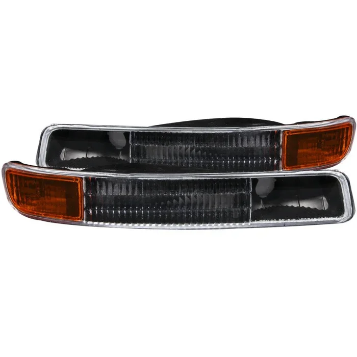 ANZO 1999-2006 GMC Sierra 1500 Euro Parking Lights Black w/ Amber Reflector2.2 lb