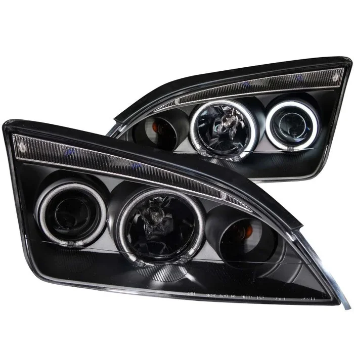 ANZO 2005-2007 Ford Focus Projector Headlights w/ Halo Black18.1 lb