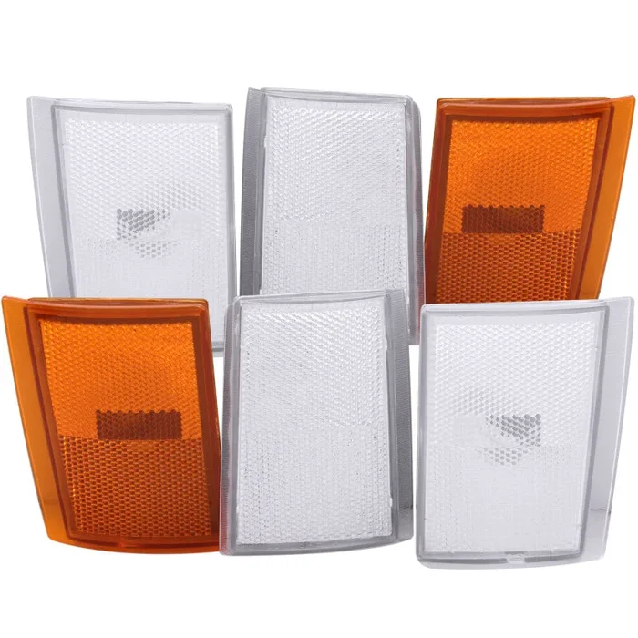 ANZO Corner Lights 1988-1993 Chevrolet C1500 Euro Corner Lights 4 Clear and 2 Amber 6pc1.1 lb