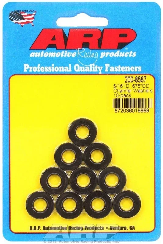 Arp Black Washers – 5/16 ID x .675 OD (10)