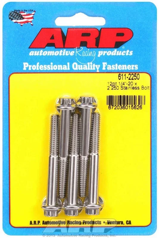 Arp S/S Bolt Kit – 12pt. (5) 1/4-20 x 2.250