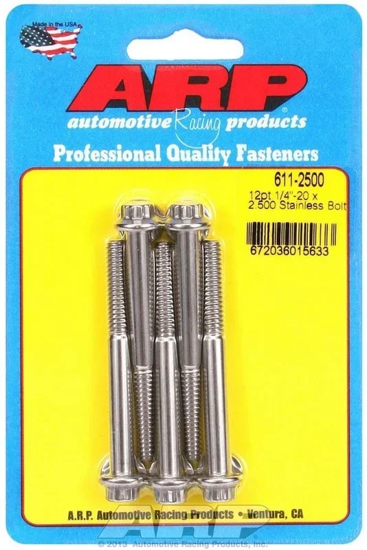 Arp S/S Bolt Kit – 12pt. (5) 1/4-20 x 2.500