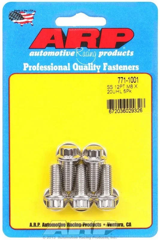 Arp S/S Bolt Kit – 12pt. (5) 8mm x 1.25 x 20