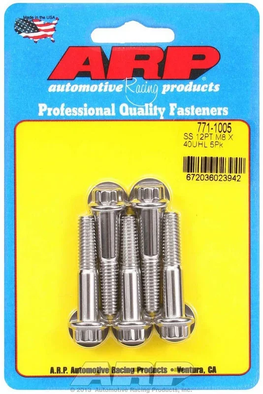 Arp S/S Bolt Kit – 12pt. (5) 8mm x 1.25 x 40