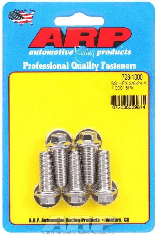 Arp S/S Bolt Kit – 6pt. (5) 3/8-24 x 1.000