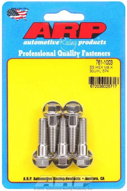 Arp S/S Bolt Kit – 6pt. (5) 8mm x 1.25 x 30