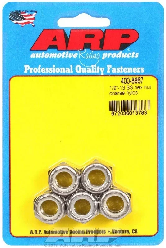 Arp S/S Hex Nyloc Nuts 1/2-13 (5)