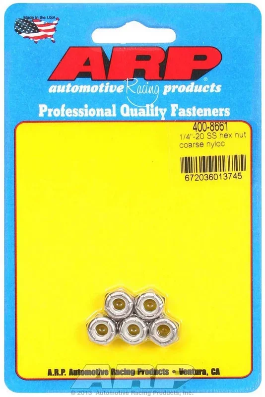 Arp S/S Hex Nyloc Nuts 1/4-20 (5)