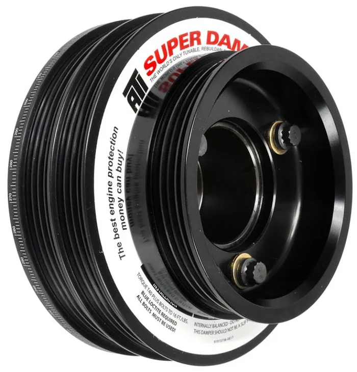 ATI Damper – 5.67in – Alum – (2) 4 Grv – Nissan RB26 – R32 Only – 1Pc – w/Power Steering Pulley