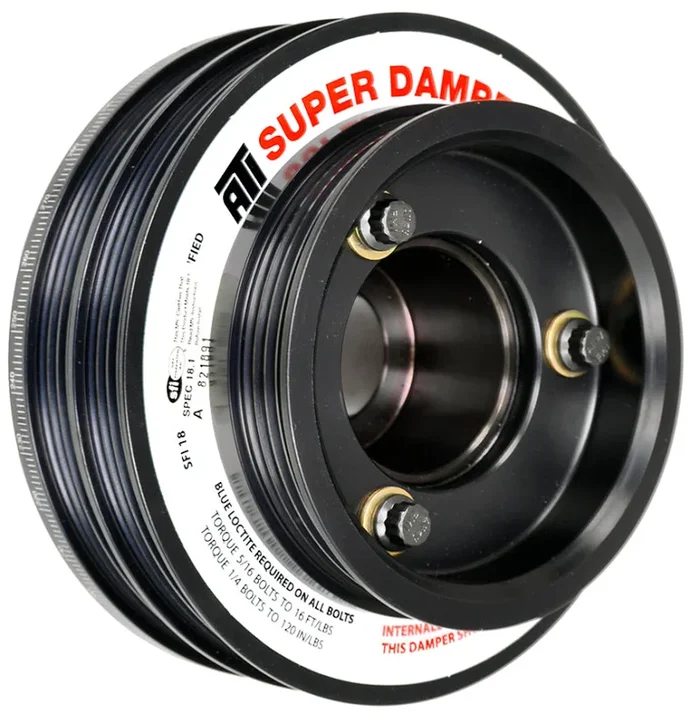 ATI Damper – 5.67in – Alum – (2) 4 Grv – Nissan RB26 – R33 34 – 1Pc – w/Power Steering Pulley7.1 lb