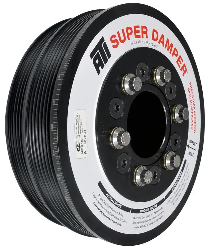 ATI Damper – 7.425in – Steel LW – 6/4 Grv – LS1/LS2 – F & V Body – 6 Bolt – 3 Ring