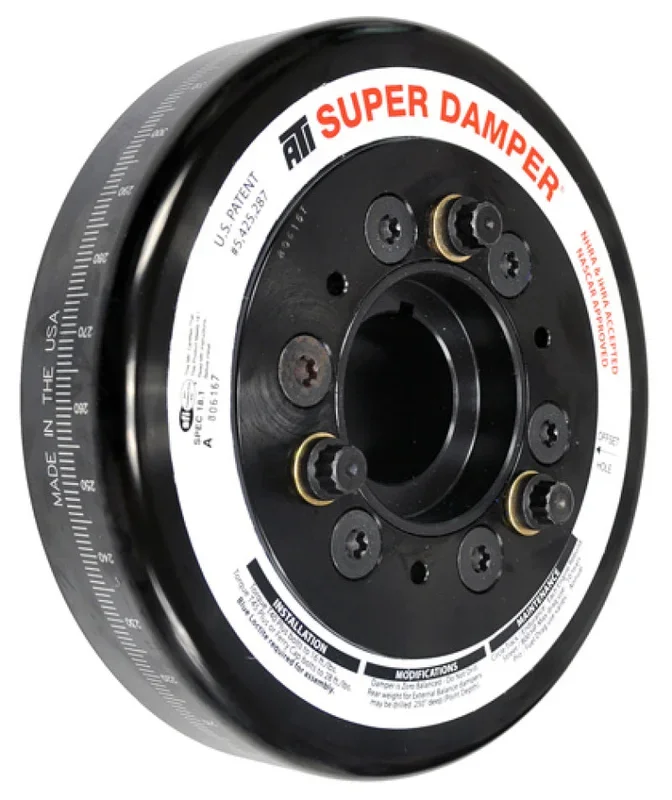 ATI Damper – 7.57in – Alum – 20+ Ford 7.3L Godzilla – OEM Size – (2) 6 Groove – 5 Ring