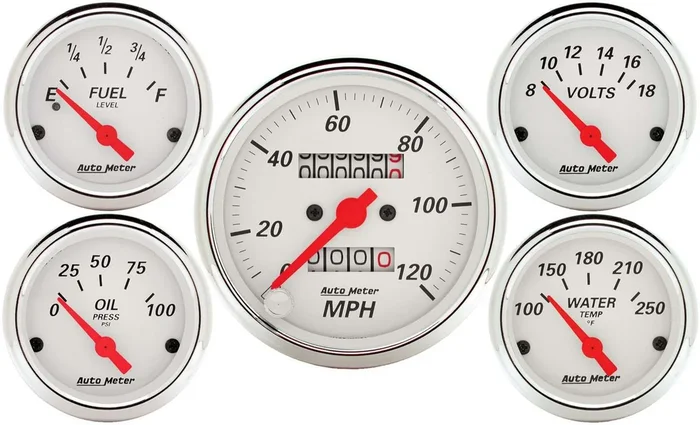 Autometer Arctic White Gauge Kit
