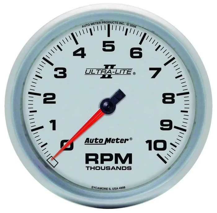 Autometer Auto Meter Ultra-Lite II Series 5″ Full Sweep 10,000 RPM In Dash Tachometer