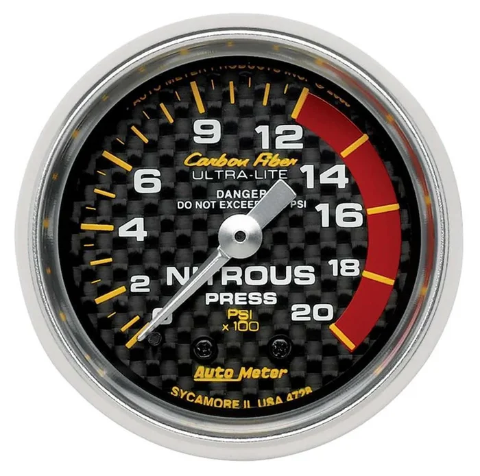 Autometer C/F 2-1/16in Nos Pressure Gauge 0-2000PSI