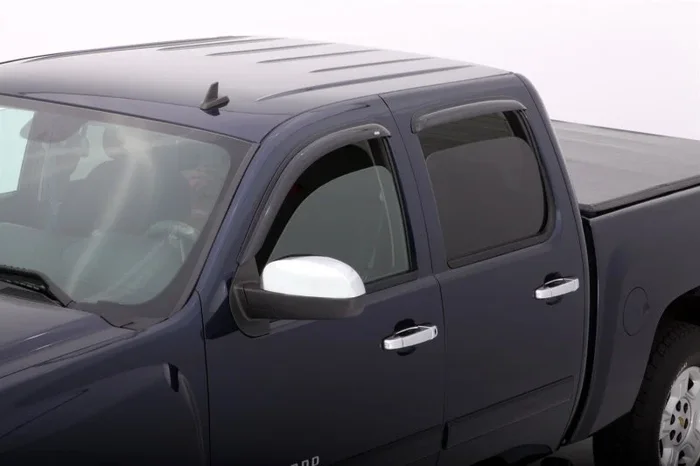 AVS 07-13 Chevy Silverado 1500 Ext. Cab Ventvisor Outside Mount Window Deflectors 4pc – Smoke