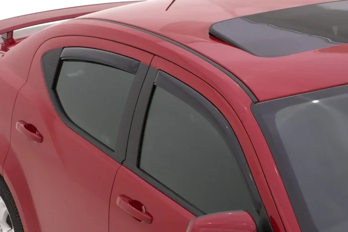AVS 08-14 Dodge Avenger Ventvisor In-Channel Front & Rear Window Deflectors 4pc – Smoke