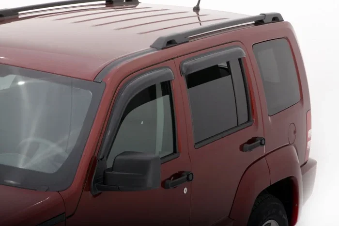 AVS 08-14 Jeep Liberty Ventvisor Outside Mount Window Deflectors 4pc – Smoke