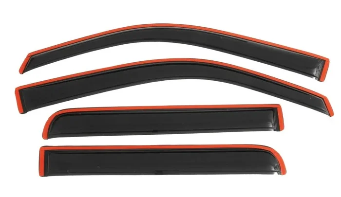 AVS 09-14 Ford F-150 Supercrew Ventvisor In-Channel Front & Rear Window Deflectors 4pc – Smoke